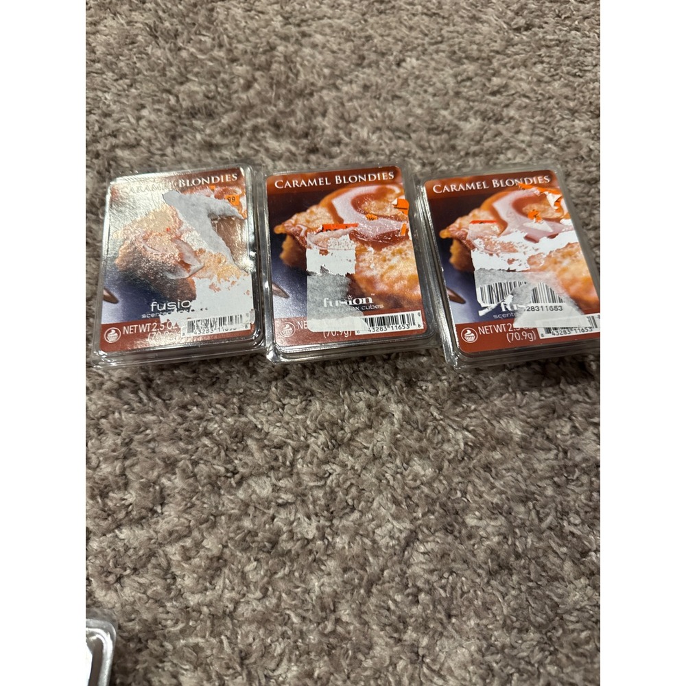 Fusion Caramel Blondies Scented Wax Cubes Melts 2.5 oz Lot of 3 4328311653